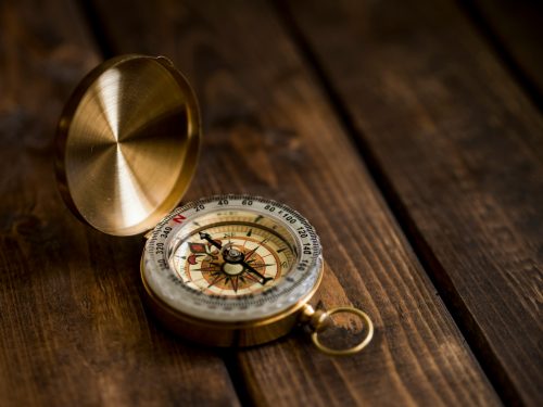 This is a compass. Photo by Aaron Burden.